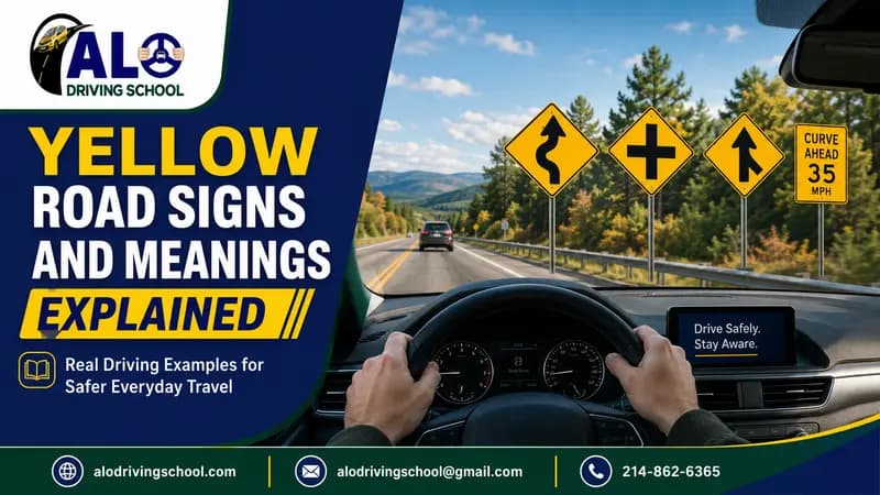 Yellow Road Signs and Meanings