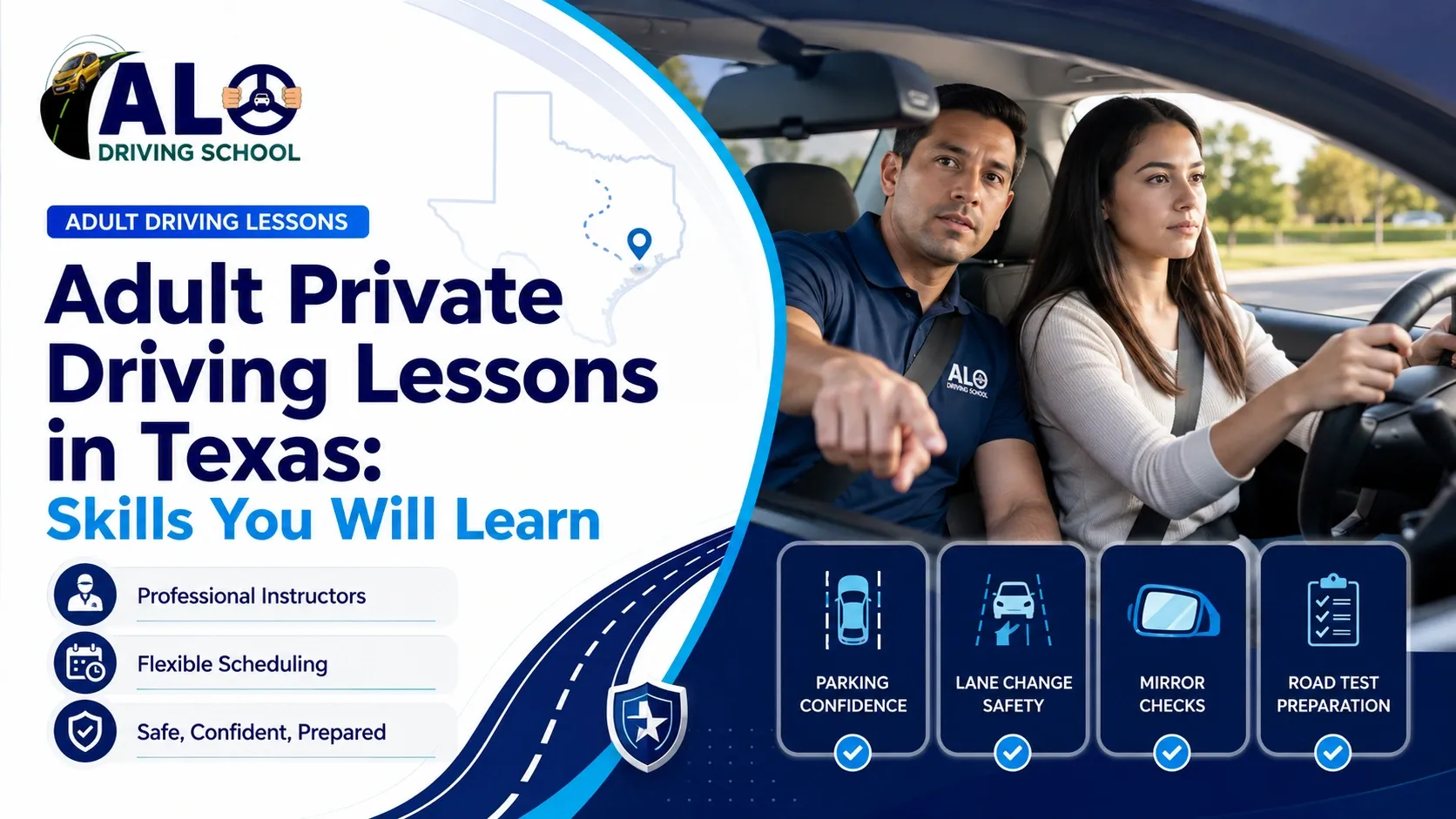 Adult Private Driving Lessons in Texas: Skills You Will Learn