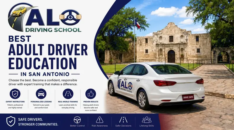 Best Adult Driver Education in San Antonio Banner