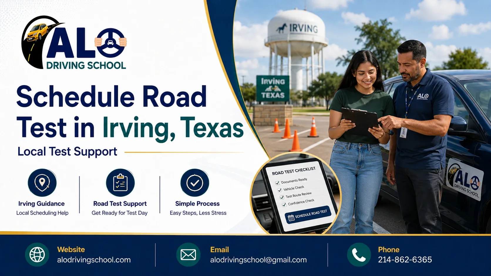 Schedule Road Test in Irving, Texas | Local Test Support